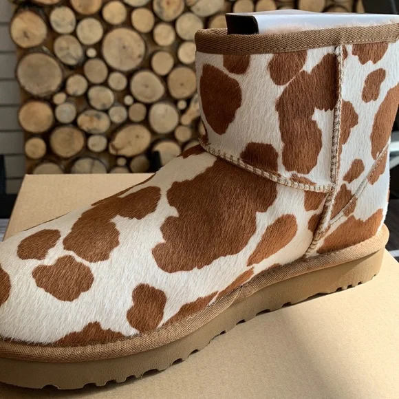 UGG | Shoes | Ugg Classic Mini Cow Print | Poshmark